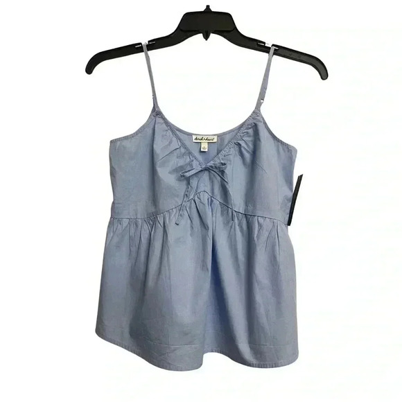 2/$12 Derek Heart Womens Blue Tank Scooped Neck Peplum Top Shirt Juniors Size M - Picture 1 of 9